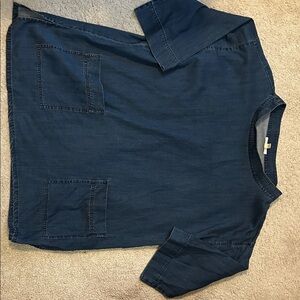 Eileen Fisher women Deep Blue Denim Top